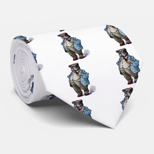 Bulldog Smoking Pipe Stropdas (Opgerold)