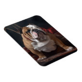 Bulldog Snowy Sleigh Kerst Decor Magneet (Rechterzijde)