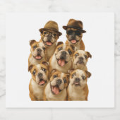 Bulldog Sparkling Wijnetiket (Enkel label)