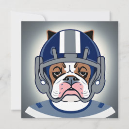 Bulldog Spelen Football Notitiekaartje