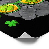 Bulldog St Patrick's Day Frenchie Lover Mannen Vro Poster (Hoek)