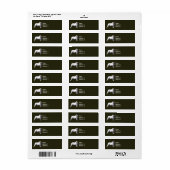 Bulldog Staat Rechtop Etiket (Full Sheet)
