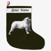 Bulldog Staat Rechtop Grote Kerstsok (Voorkant)