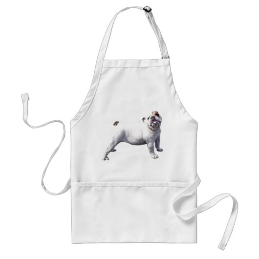 Bulldog Staat Rechtop Standaard Schort (Voorkant)