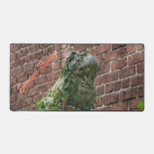 Bulldog Statue Savannah GA Fotografisch Bureaumat (Voorkant)