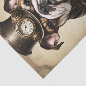 Bulldog Steampunk Decoupage Tissue Paper Tissuepapier (Detail)