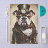Bulldog Steampunk Decoupage Tissue Paper Tissuepapier (Craft)