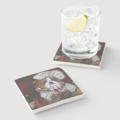 Bulldog Stenen Onderzetter (Zijkant)