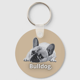 Bulldog Sterk Gezicht Design Sleutelhanger
