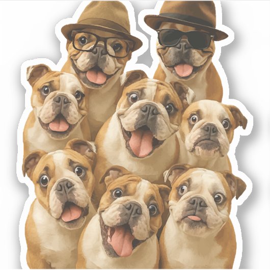 Bulldog Sticker (Voorkant)