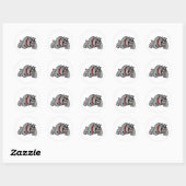 Bulldog stijl ronde sticker (Vel)