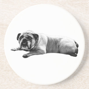 Bulldog Still Moments Zandsteen Onderzetter