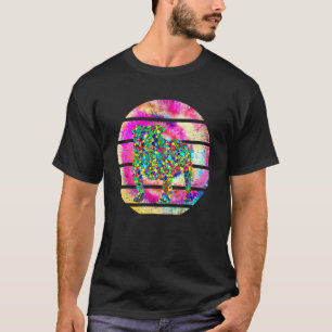 Bulldog Stippen Dag Tie Dye Hond  Vrouwen Jongens  T-shirt