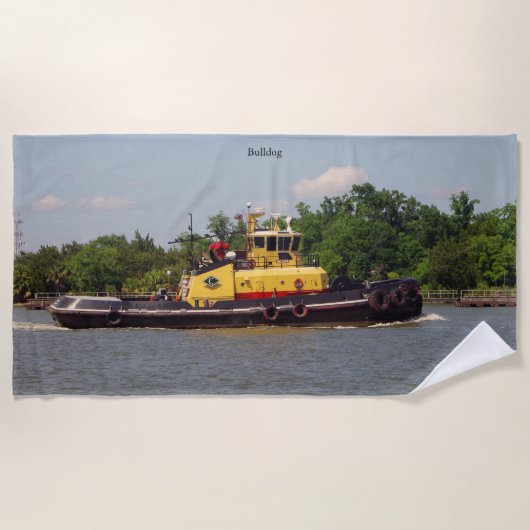 Bulldog strandlaken (Voorkant)