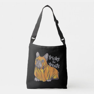 Bulldog striks for Treedie Cute Halloween Bulldogs Crossbody Tas