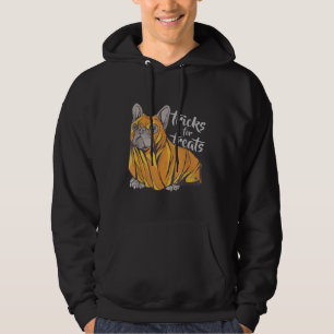 Bulldog striks for Treedie Cute Halloween Bulldogs Hoodie