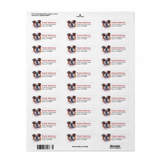 Bulldog Sunbril Return Label (Full Sheet)