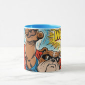 Bulldog Superhero Flying with Cape Mok (Midden)