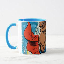 Bulldog Superhero Flying with Cape Mok