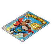 Bulldog Superhero Flying with Cape Notitieboek (Linkerzijde)
