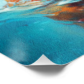 Bulldog swimming in water 005 perfect poster (Hoek)