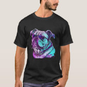 Bulldog Synthwave 80s Retrowave Aesthetic T-shirt (Voorkant)
