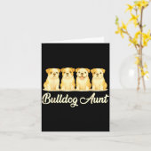 Bulldog tante Cute hond liefhebber cadeau grappige Kaart (Gele Bloem)