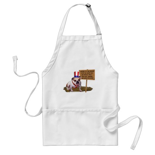 Bulldog Tea Party Protest Apron Standaard Schort (Voorkant)