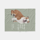 Bulldog tegen Wife Fleece Blanket (Voorkant (Horizontaal))