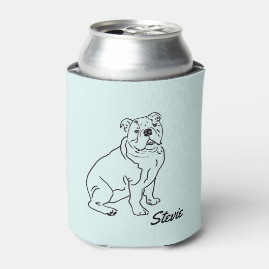 Bulldog tekening Koelbox Blikjeskoeler (Blikje Voorkant)
