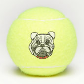 Bulldog Tennis Balls I Love Pets Tennisballen (Voorkant)