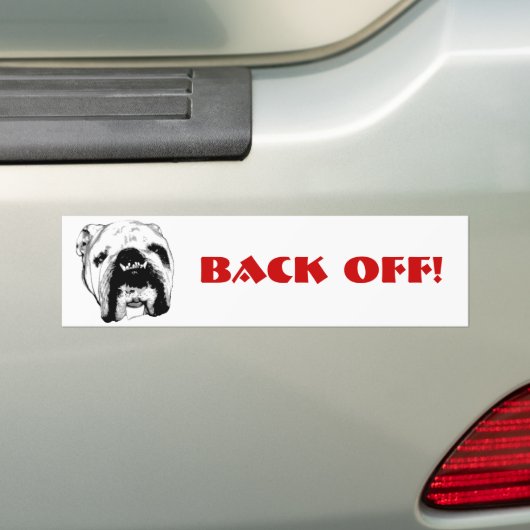 Bulldog Terug! Bumpersticker (Op auto)