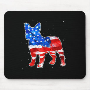 Bulldog Tie Dye Amerikaanse Vlag Patriottische 4 j Muismat