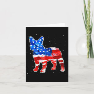 Bulldog Tie Dye Amerikaanse Vlag Patriottische 4e Kaart