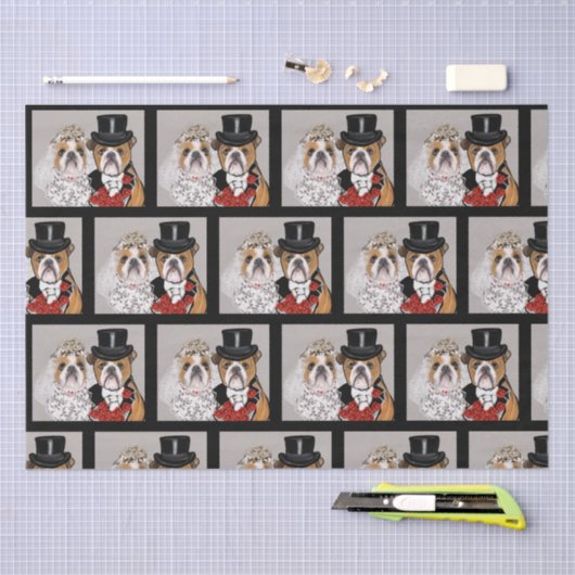 Bulldog Tissuepapier (Craft)