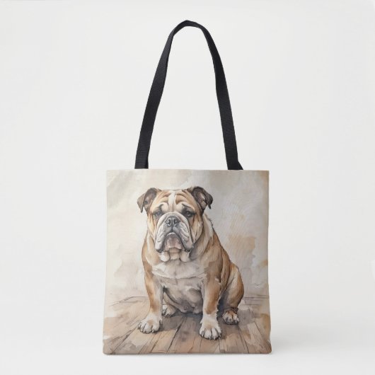 Bulldog Tote Bag (Voorkant)