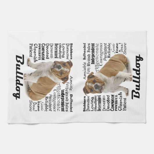 Bulldog Traits Kitchen Towel Theedoek (Horizontaal)