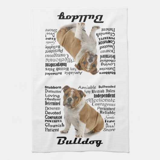 Bulldog Traits Kitchen Towel Theedoek (Verticaal)