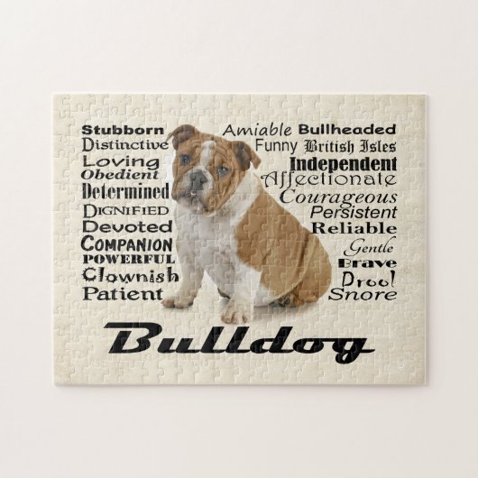 Bulldog Traits Puzzle Legpuzzel (Horizontaal)
