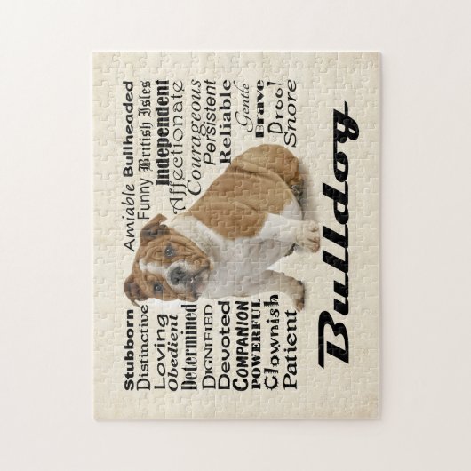 Bulldog Traits Puzzle Legpuzzel (Verticaal)