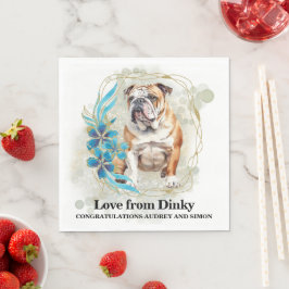 Bulldog Trouwservetten Met Honden Foto Servet