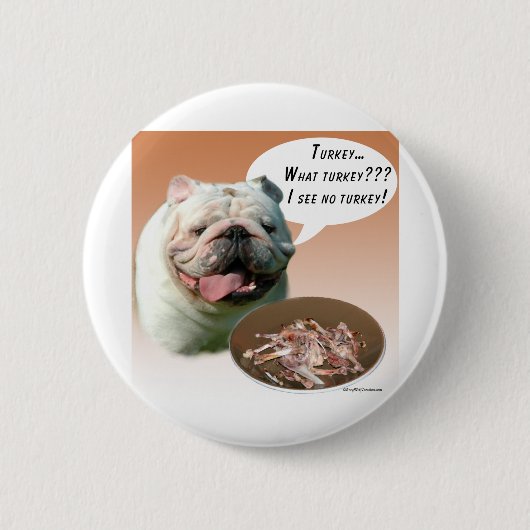 Bulldog Turkije Ronde Button 5,7 Cm (Voorkant)