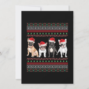 Bulldog Ugly Kerstmis Notitiekaartje