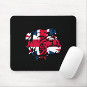 Bulldog Union Jack Vlag Muismat (Met muis)