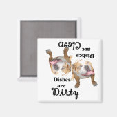 Bulldog Vaatwasser Magnet (Voorkant / Achterkant)