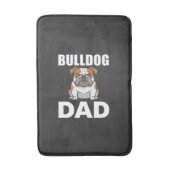 Bulldog Vader Cartoon Hondenliefhebber Badmat (Voorkant Verticaal)