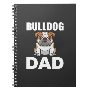 Bulldog Vader Cartoon Hondenliefhebber Notitieboek