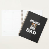 Bulldog Vader Cartoon Hondenliefhebber Planner (Display)