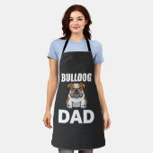 Bulldog Vader Cartoon Hondenliefhebber Schort (Gedragen)