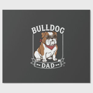 Bulldog Vader Honden Zonnebril Bandana Cadeaupapier